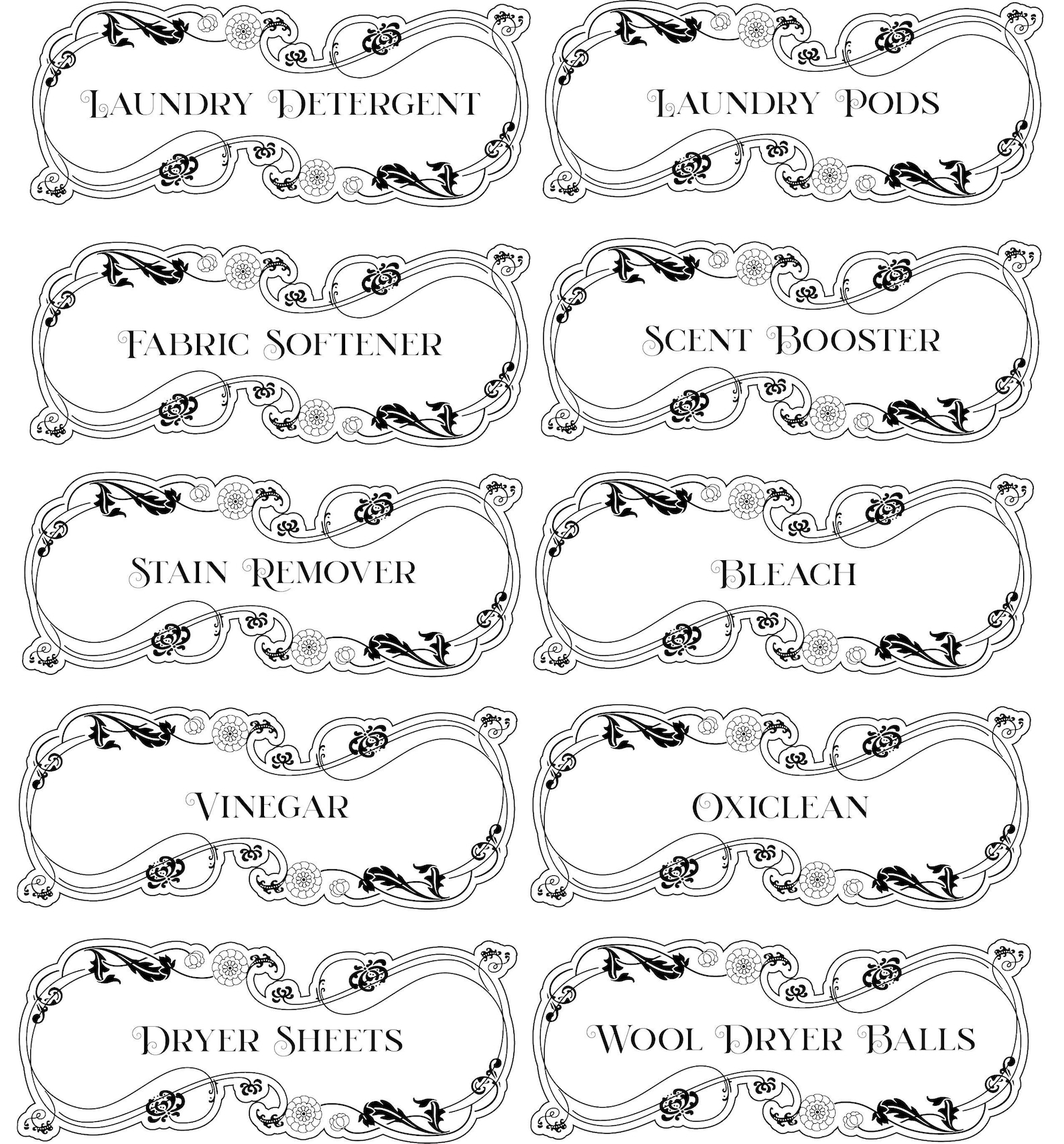 Vintage Laundry Labels Antique Labels Printable Labels Downloadable