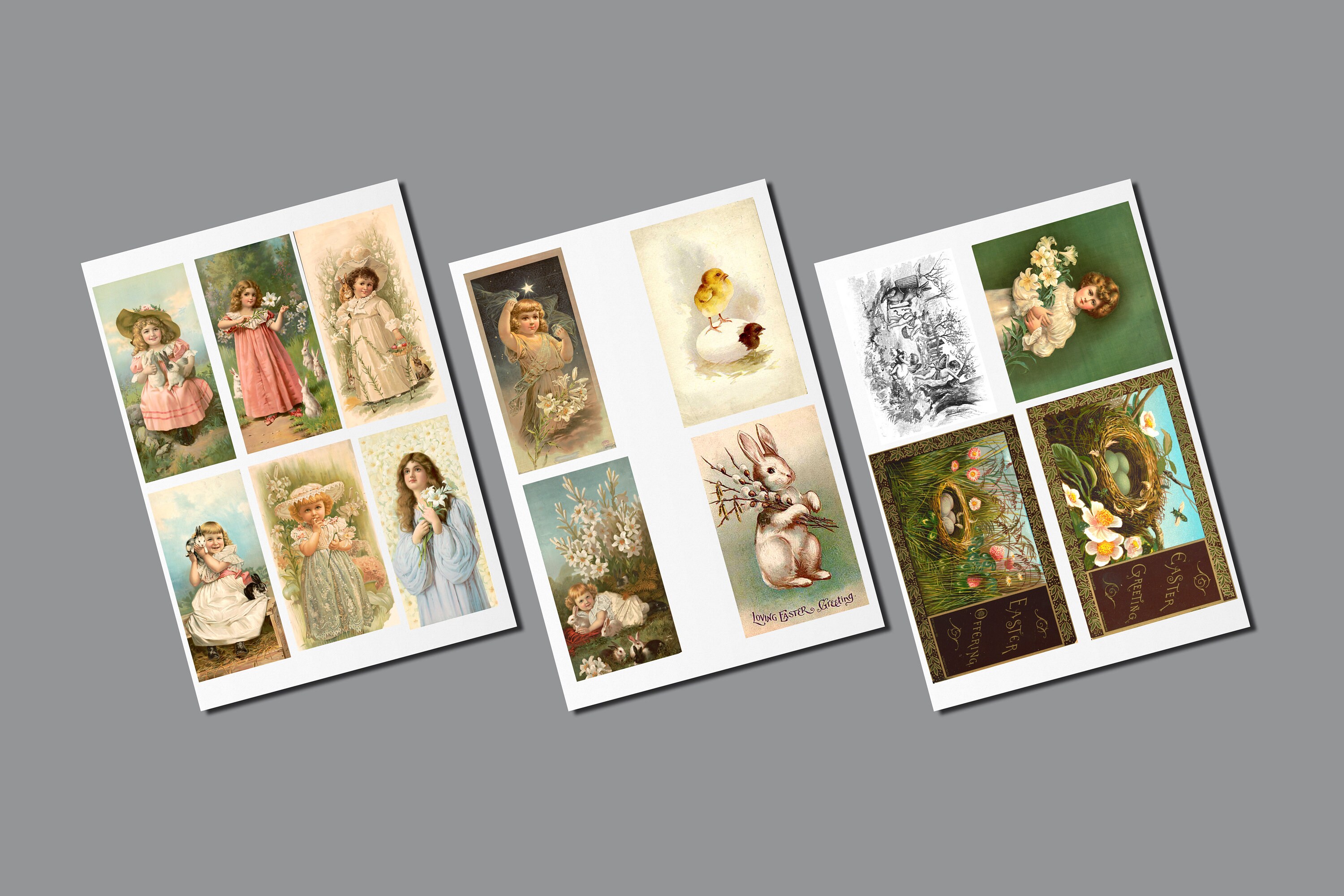 Vintage Easter Ephemera Kit, Printable Download, Junk Journal ...