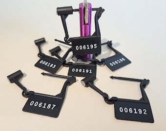 Numbered Security Tags 7pcs