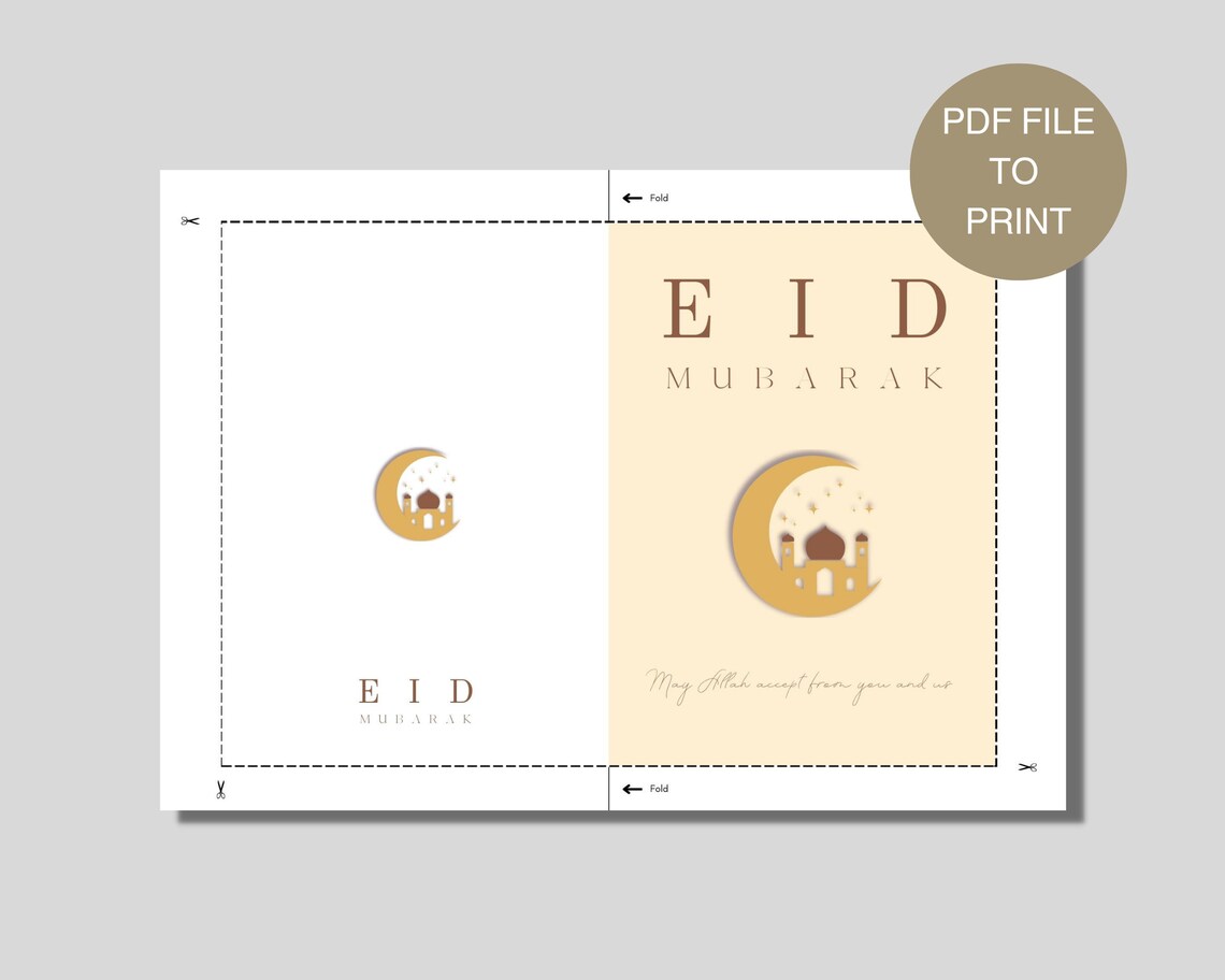 Eid Card Printable, Eid Al Fitr, Eid Al Adha, Eid Card Digital, Eid ...