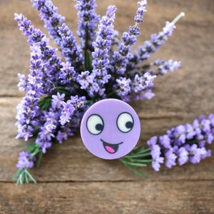 Purple Happy Smiley Face. Lavender Fragrance. Goats Milk. Custom Glycerin Soap Bars. Personal Gifts