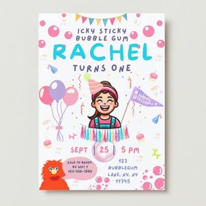 Ms. Rachel Birthday Card Invitation Template - Etsy