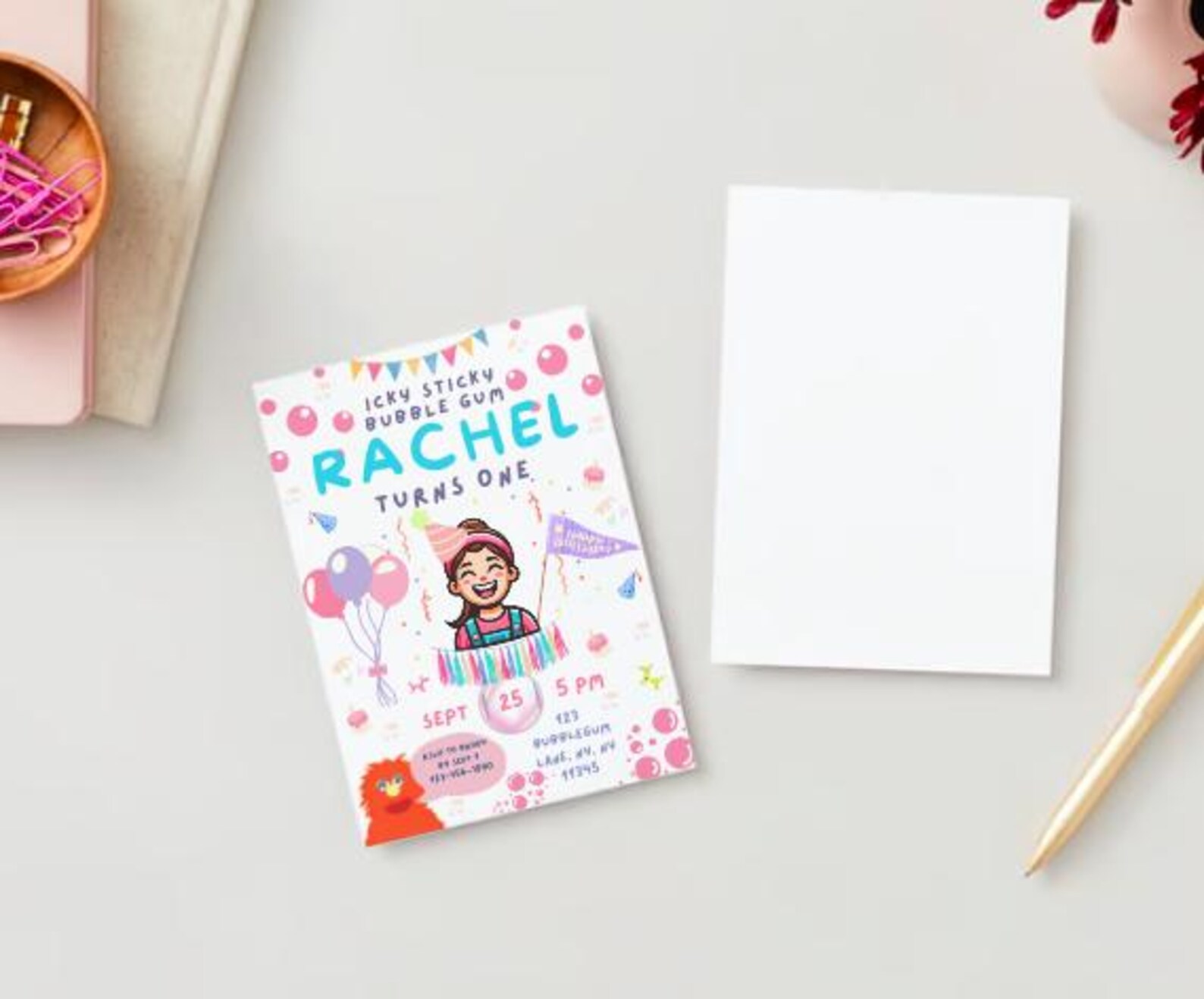 Ms. Rachel Birthday Card Invitation Template - Etsy