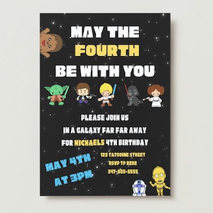 Invito modificabile May the Fourth o Force Be With You