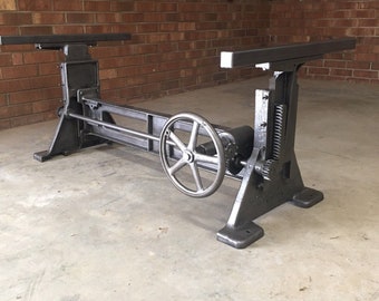 Stunning Industrial Cast Iron Dining Room Table, Conference Table