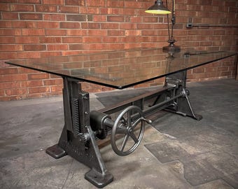 Wysong and Miles 64" Cast Iron Crank Table Base