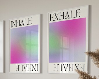 Inhale Exhale Print / Abstract Prints / Gradient Art / Meditation Wall Art / Art Prints / Home Decor / Bedroom Prints / Home Office