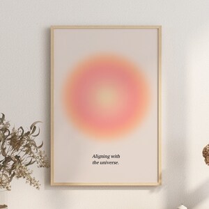 Aura Poster Retro Gradient Print Higher Self Affirmation 