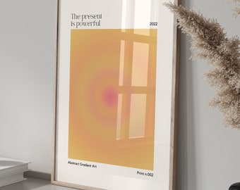 Arte de parede de afirmação de pôster Aura, impressão gradiente espiritual de energia Aura, decoração Y2K, pôster espiritual, impressão retrô moderna, DOWNLOAD DIGITAL