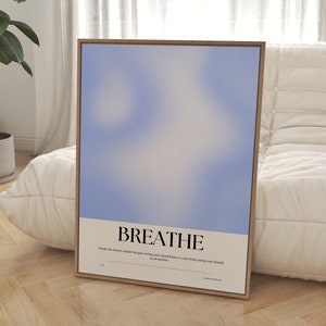 Positive Aura Poster, Aura Print, Affirmation Poster, Gradient Poster, Trendy Wall Art, Indie Poster, College dorm Poster, DIGITAL DOWNLOAD