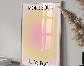 Aura Poster Affirmation Wall Art, Aura Energy Spiritual Gradient Print, Y2K Decor, Spiritual Poster, Retro Trendy Print, DIGITAL DOWNLOAD