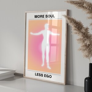 Mehr Soul Aura Poster, Retro Farbverlauf Poster, Affirmation Poster, Retro Aura Farbverlauf, psychedelische Dekoration, digitaler Download