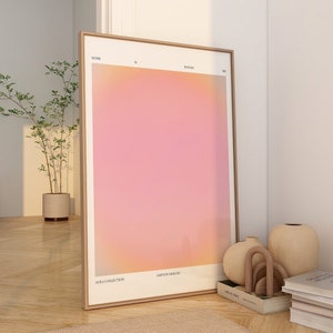Aura Poster, Gradient Poster, Spiritual Poster, Aura Wall Art Print, Sunset Aura, College Dorm Poster, Retro Trendy Poster, DIGITAL DOWNLOAD