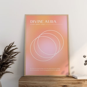 Divine Aura Printable Wall Art, Spiritual Art Print, Aura Poster Set, Gradient Wall Art, INSTANT DIGITAL DOWNLOAD