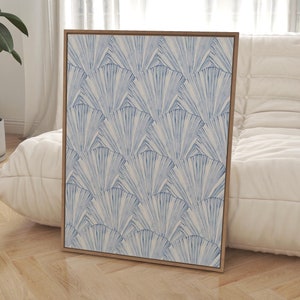 Schelpenafdruk, poster kustveedrijfster, blauwe vintage kustkleindochter esthetiek, decor strandhuis, decor collegezaal, decor collegezaal DIGITALE DOWNLOAD