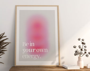 Arte de parede de afirmação de pôster Aura, impressão gradiente espiritual de energia Aura, decoração Y2K, pôster espiritual, impressão retrô moderna, DOWNLOAD DIGITAL
