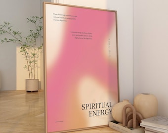 Positive Aura Poster, Aura Print, Affirmation Poster, Gradient Poster, Trendy Wall Art, Indie Poster, College dorm Poster, DIGITAL DOWNLOAD