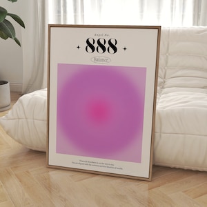 888 Engel Zahl Poster, Engel Zahl Wandkunst, Aura Poster, Aura Print, 888 Poster, Farbverlauf Poster, College Studentenwohnheim Poster, DIGITAL DOWNLOAD