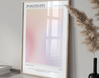 Aura Poster, Gradient Wall Art, Spiritual Print, Abstract Colour Gradient Home Decor, Positive Affirmation, Aura energy, DIGITAL DOWNLOAD