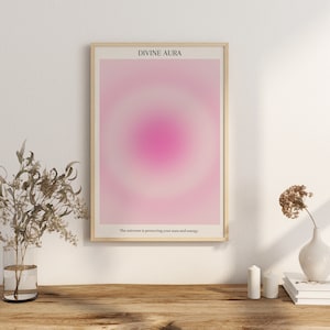 Aura Poster, Gradient Wall Art, Spiritual Print, Abstract Colour Gradient Home Decor, Positive Affirmation, Aura energy, DIGITAL DOWNLOAD