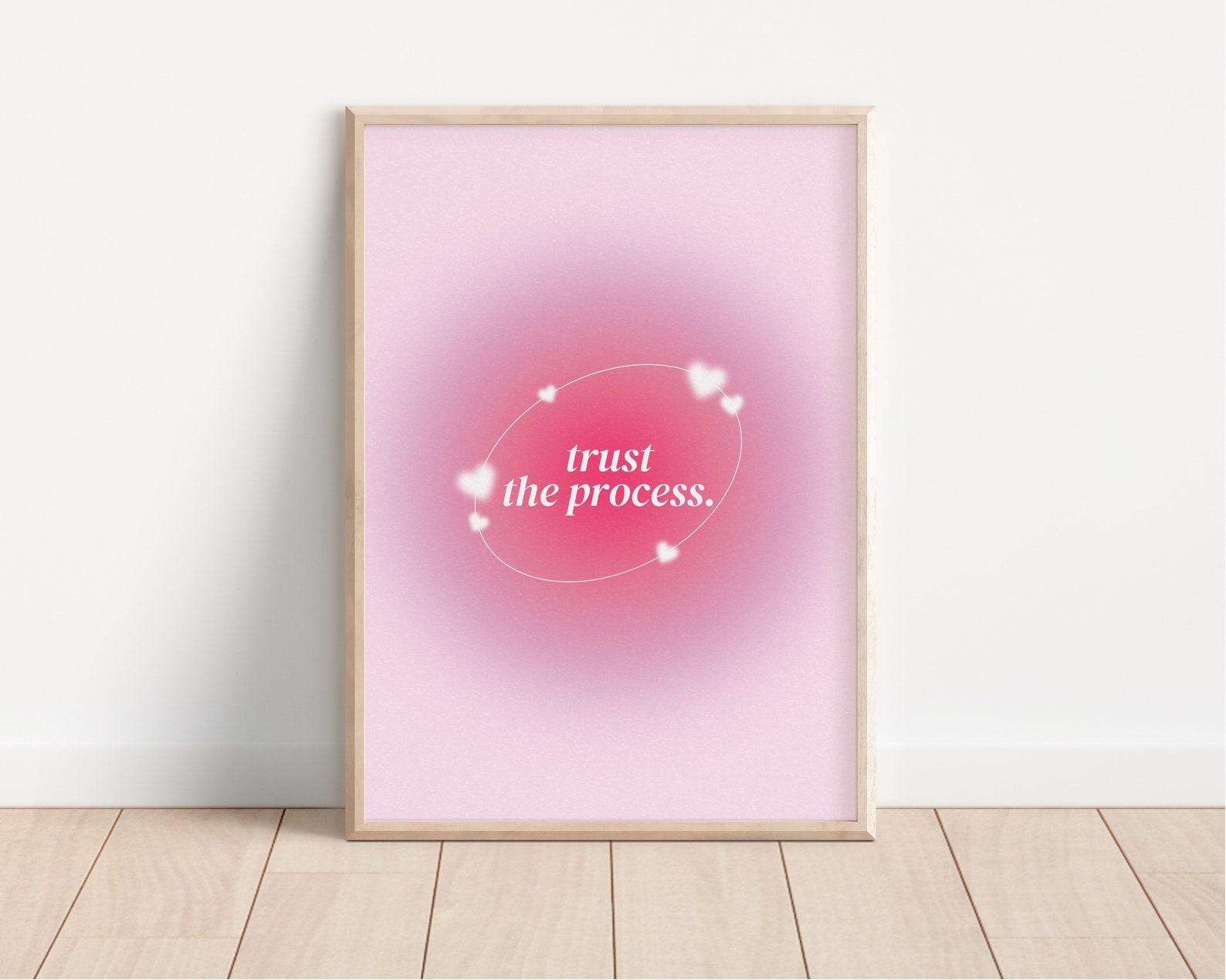 Pink Grainy Gradient Affirmation Poster Instant Download, Trust the ...
