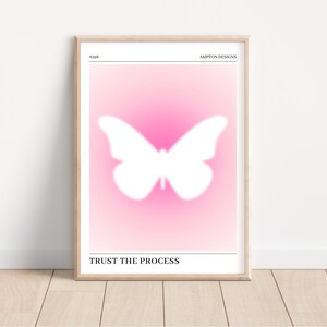 Pink Grainy Gradient Affirmation Poster Instant Download, Trust the ...