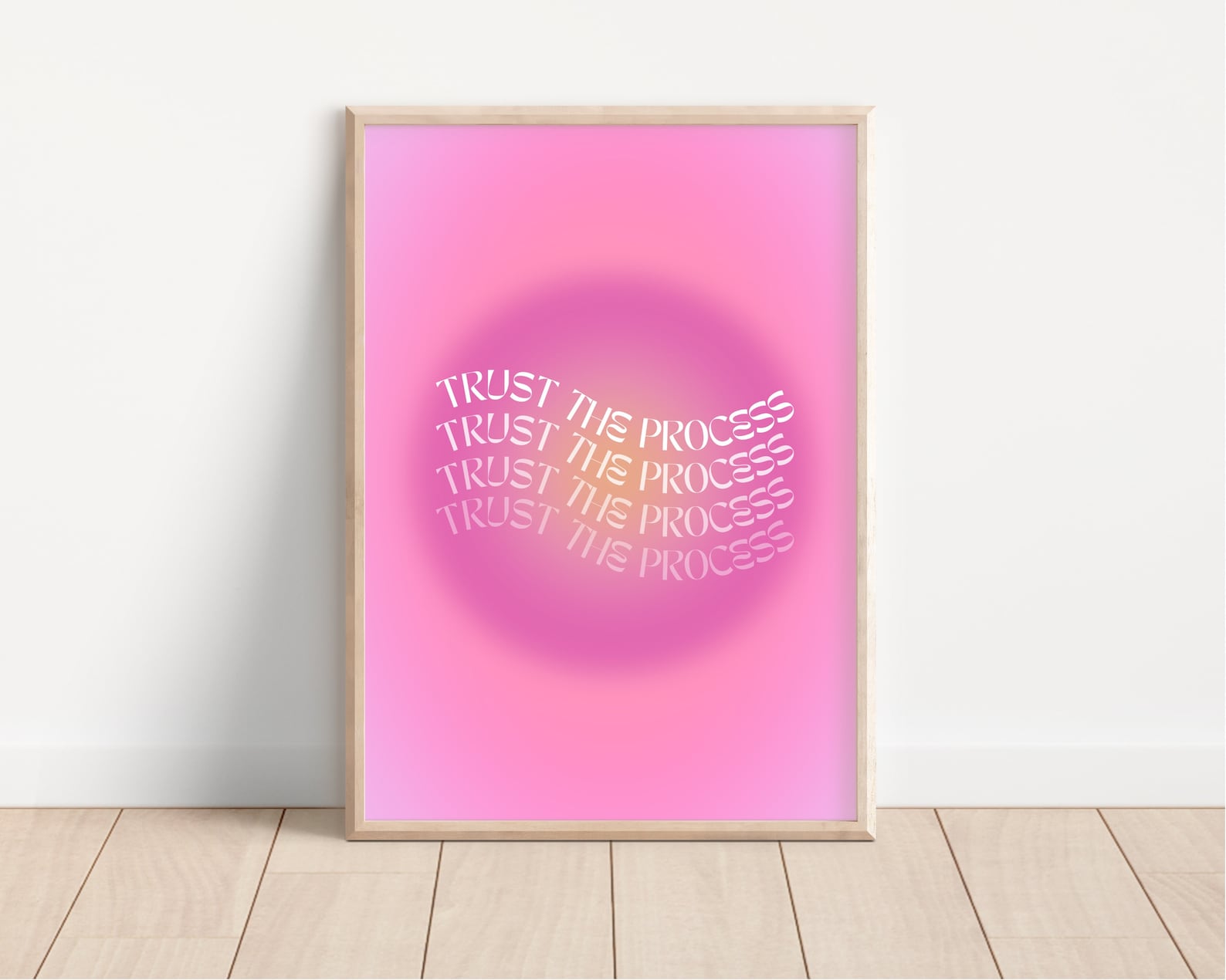 Pink Grainy Gradient Affirmation Poster Instant Download, Trust the ...