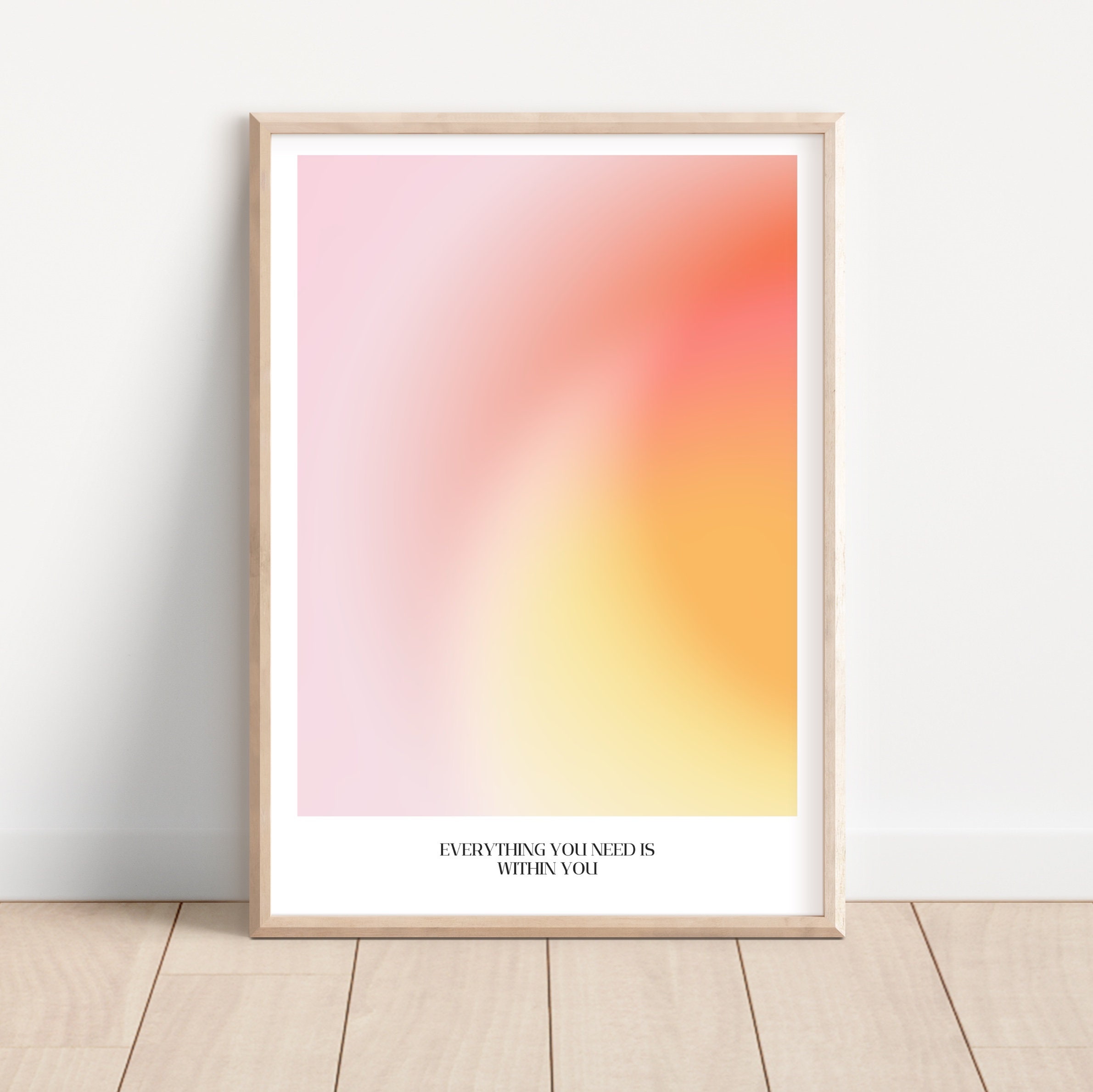 Positive Quote Poster, Aura Poster, Gradient Wall Art, Gradient Poster ...