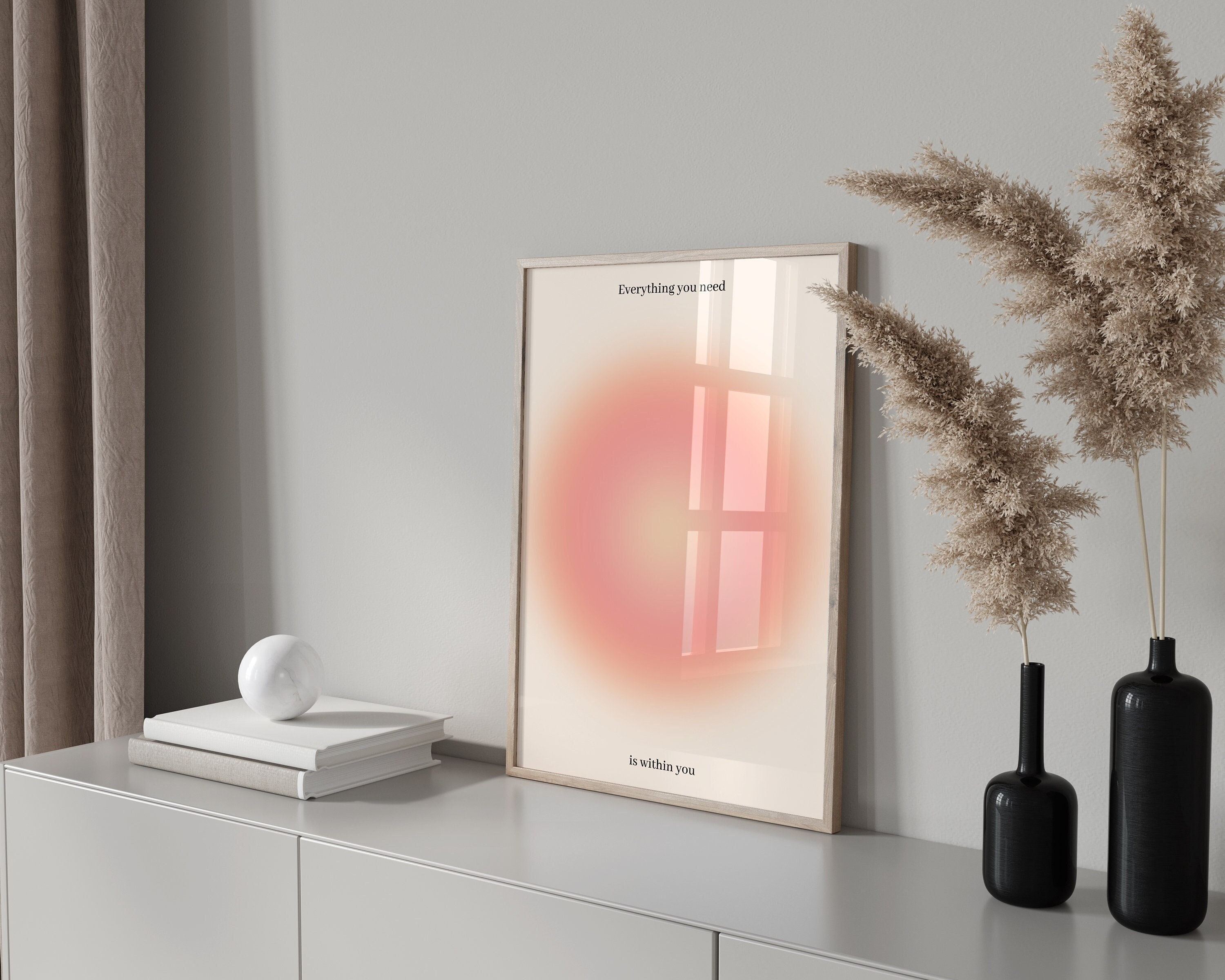 Aura Poster, Gradient Wall Art, Spiritual Print, Abstract Colour Gradient Home Decor, Positive Affirmation, Aura energy, DIGITAL DOWNLOAD