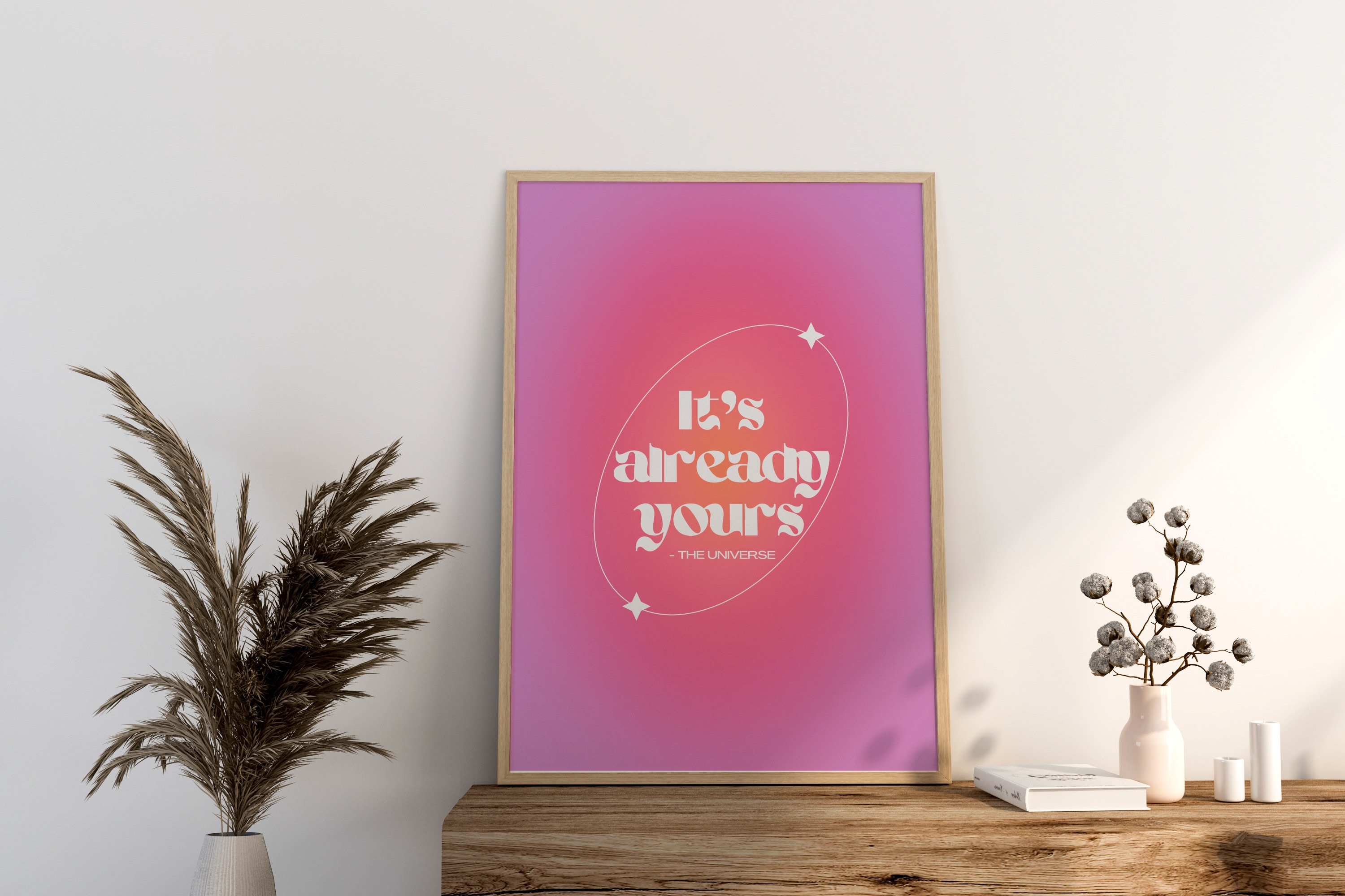 her vibe is pretty aesthetic retro that girl manifestation illustration  colorful aura Poster for Sale by Anavrisss