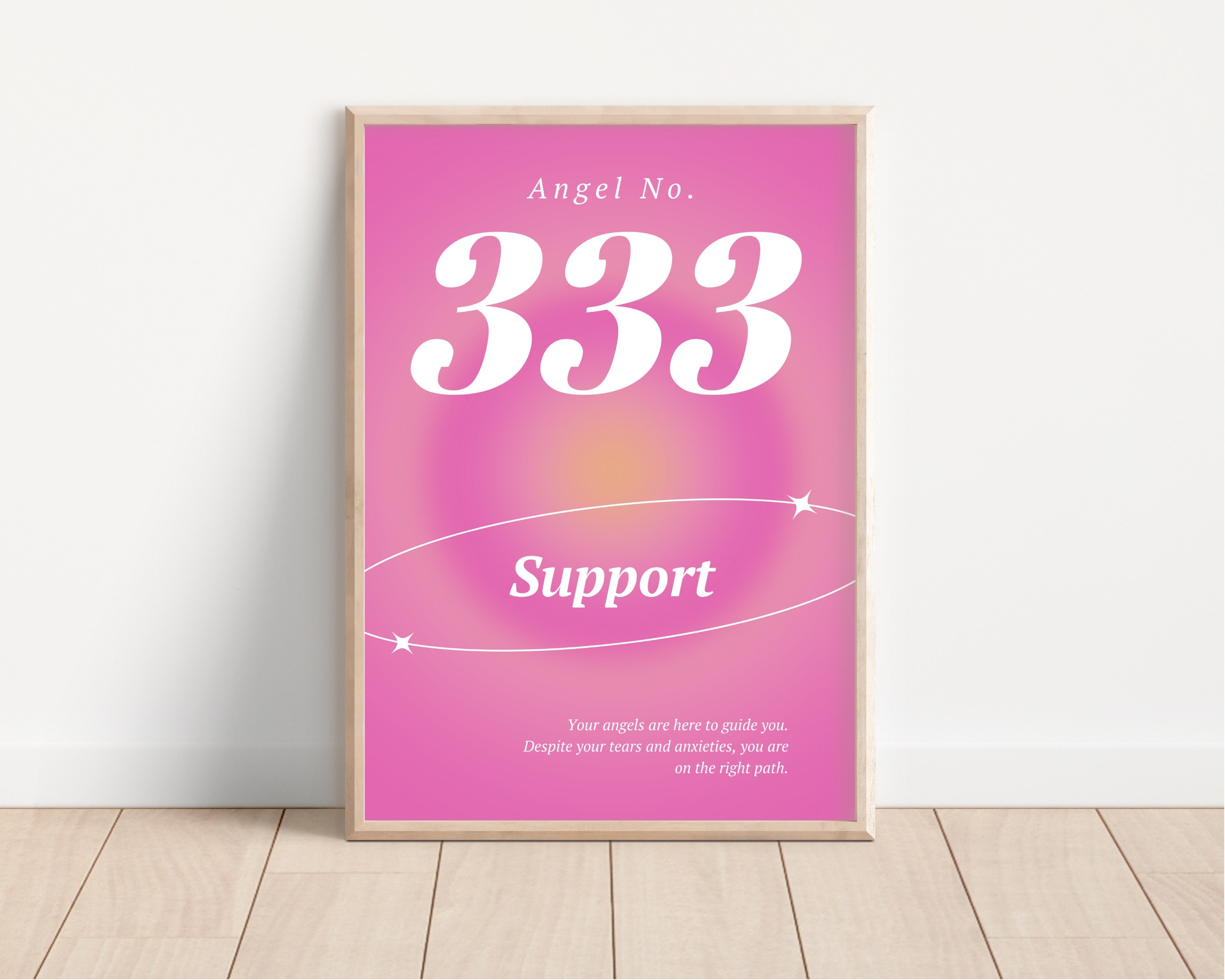 Aura Angel Number Poster 333 Instant Printable Download, Angel Number ...