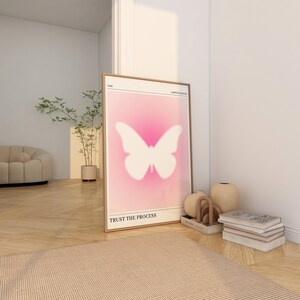 Pink Grainy Gradient Affirmation Poster Instant Download, Trust the ...