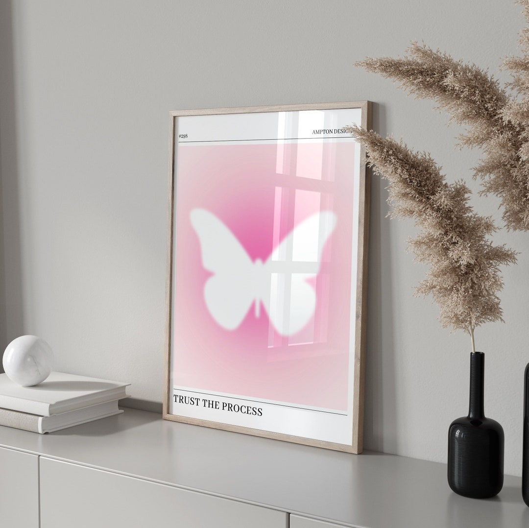 Pink Grainy Gradient Affirmation Poster Instant Download, Trust the ...