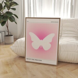 Pink Grainy Gradient Affirmation Poster Instant Download, Trust the ...