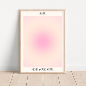 Positive Aura Posters Set of 3, Spiritual Poster, Grainy Gradient ...