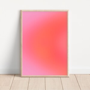 Set of 3 Positive Aura Poster Gradient Gallery, Abstract Gradient ...