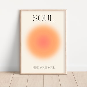 Positive Aura Posters Set Of 3, Spiritual Poster, Grainy Gradient, Gradient Print, Colourful Aura Poster, Trendy Wall Art DIGITAL DOWNLOAD image 6