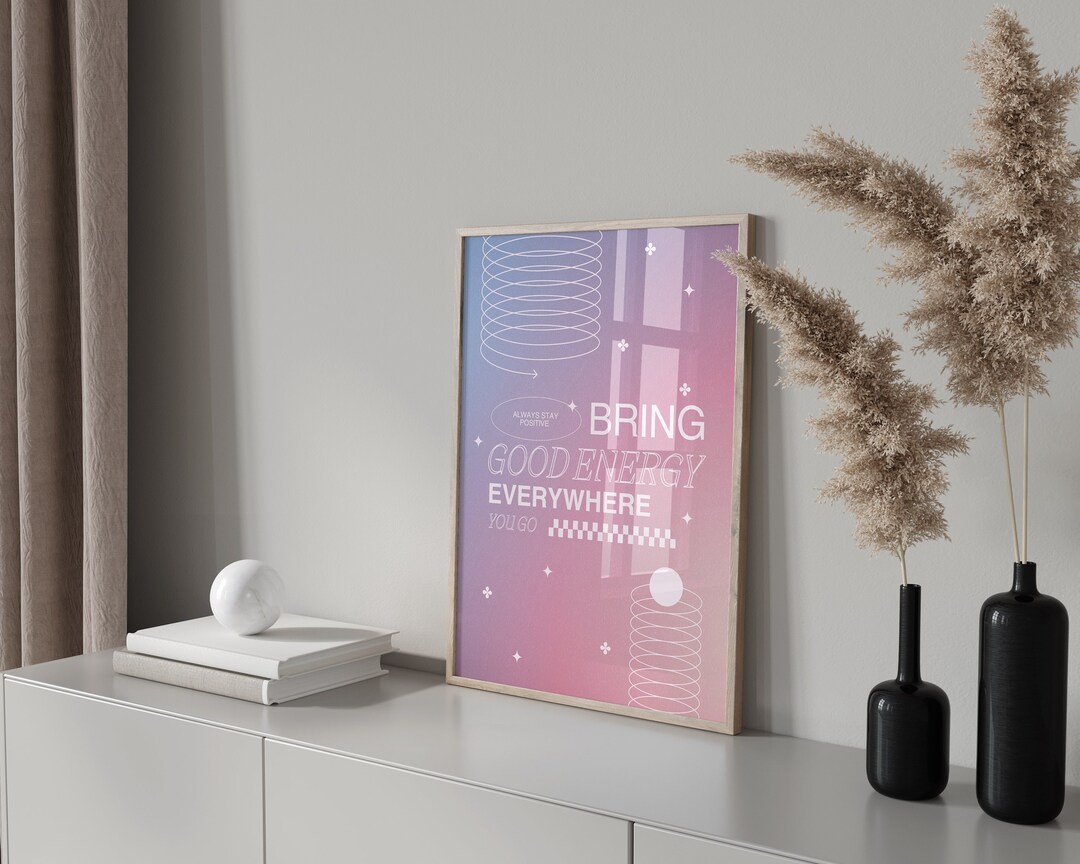 Pink Grainy Gradient Affirmation Poster Instant Download, Trust the ...