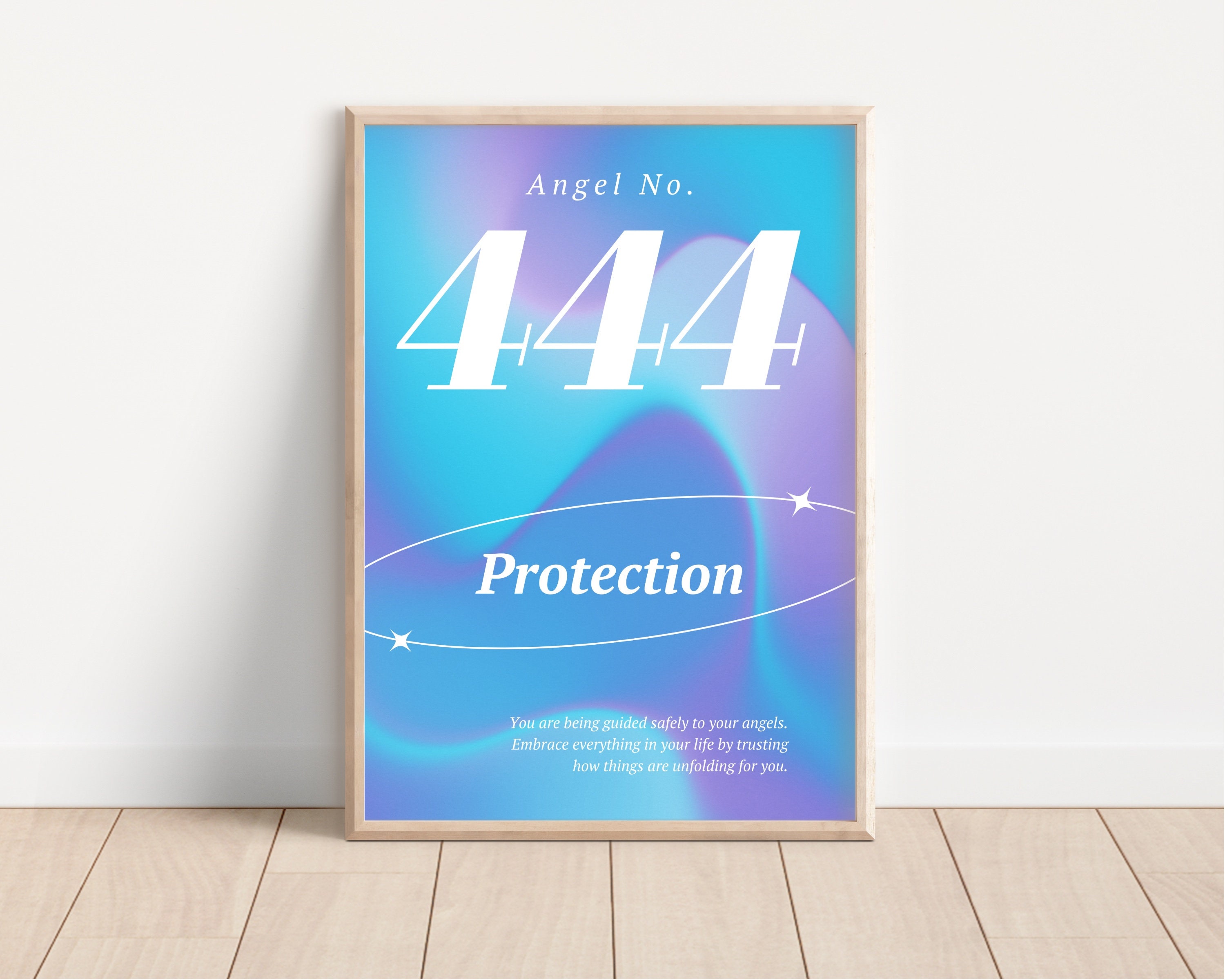 Angel number Good vibes wallpaper Aura colors Aesthetic Poster