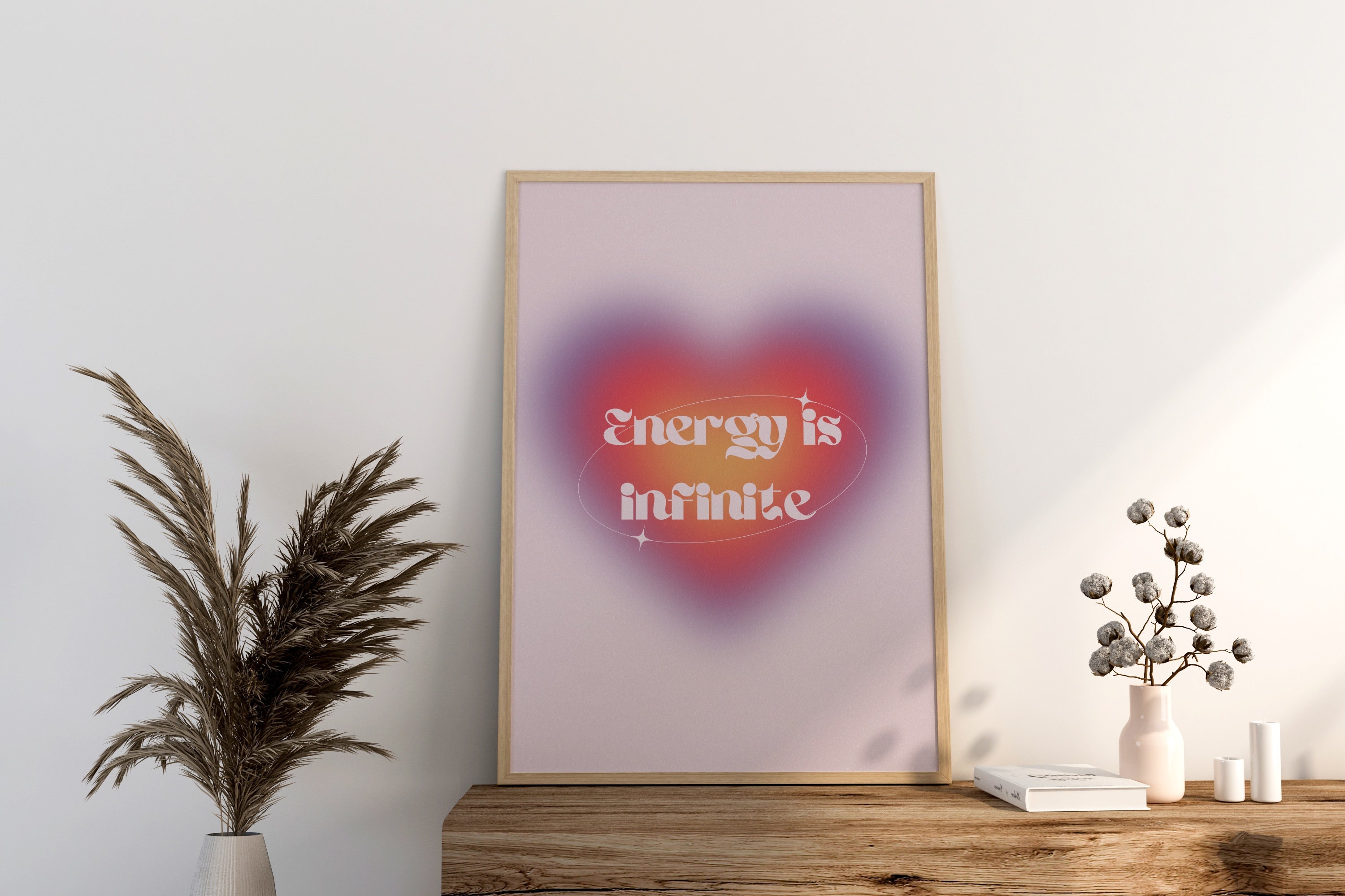 Pink Grainy Gradient Affirmation Poster Instant Download - Etsy