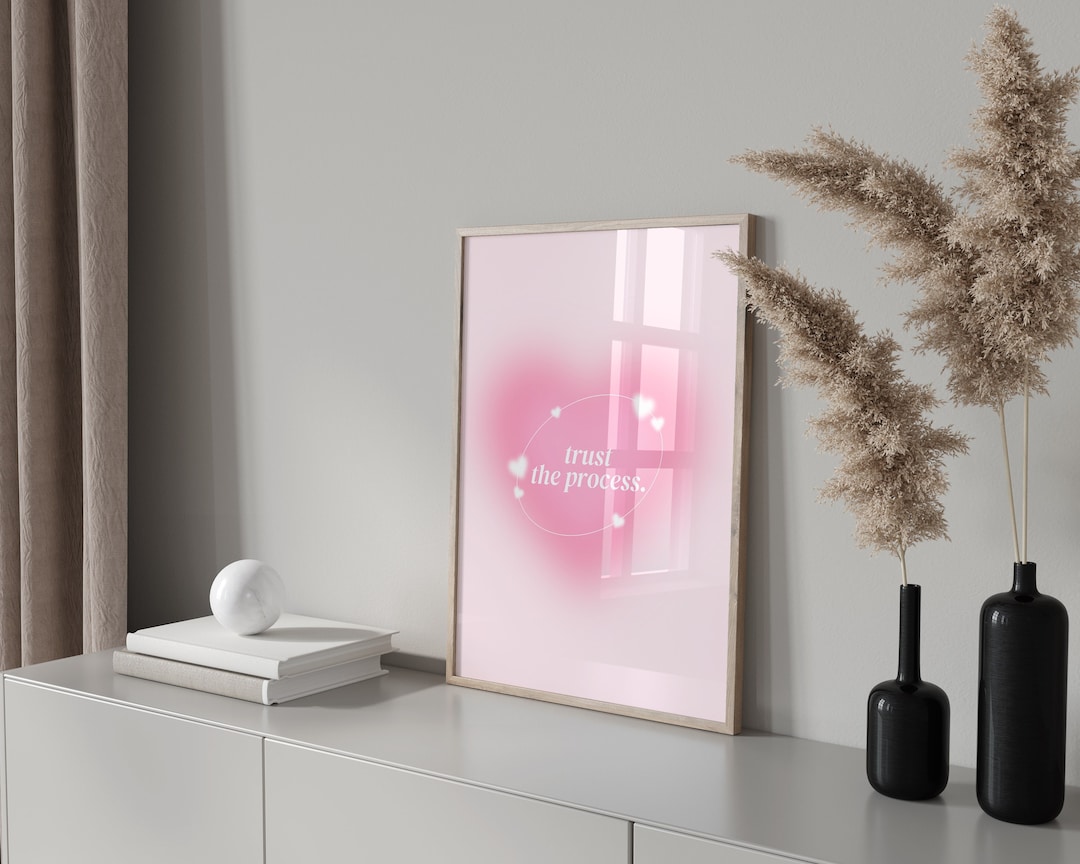 Pink Grainy Gradient Affirmation Poster Instant Download, Trust the ...