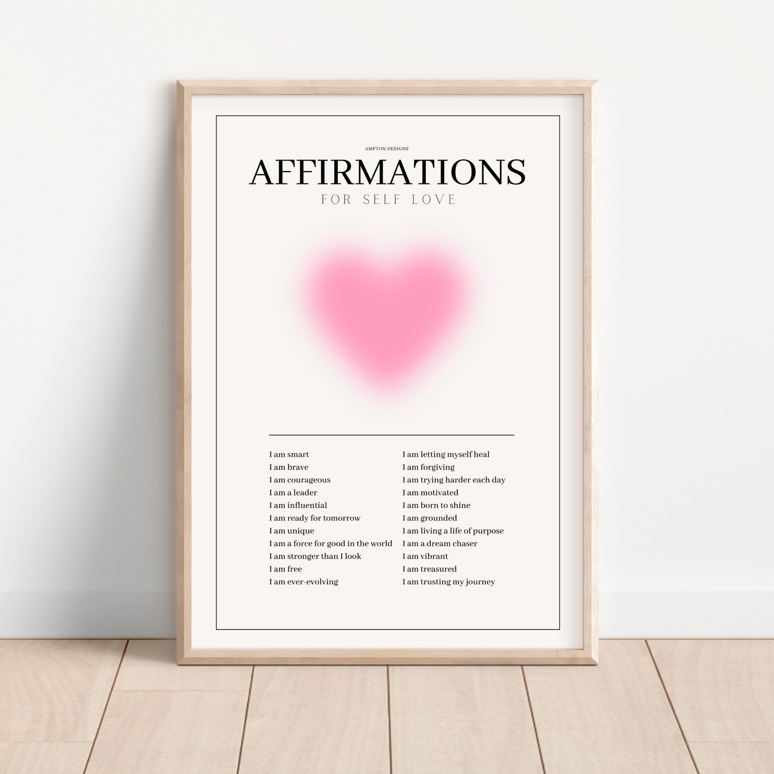 Daily Affirmations Aura Poster, Affirmation Print, Mental Health Poster ...