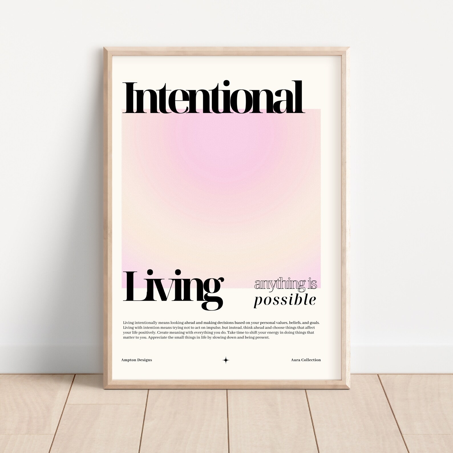 Positive Aura Poster, Gradient Wall Art, Spiritual Print, College Dorm ...