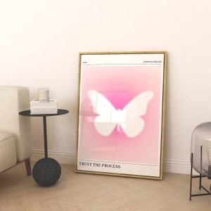Pink Grainy Gradient Affirmation Poster Instant Download, Trust the ...