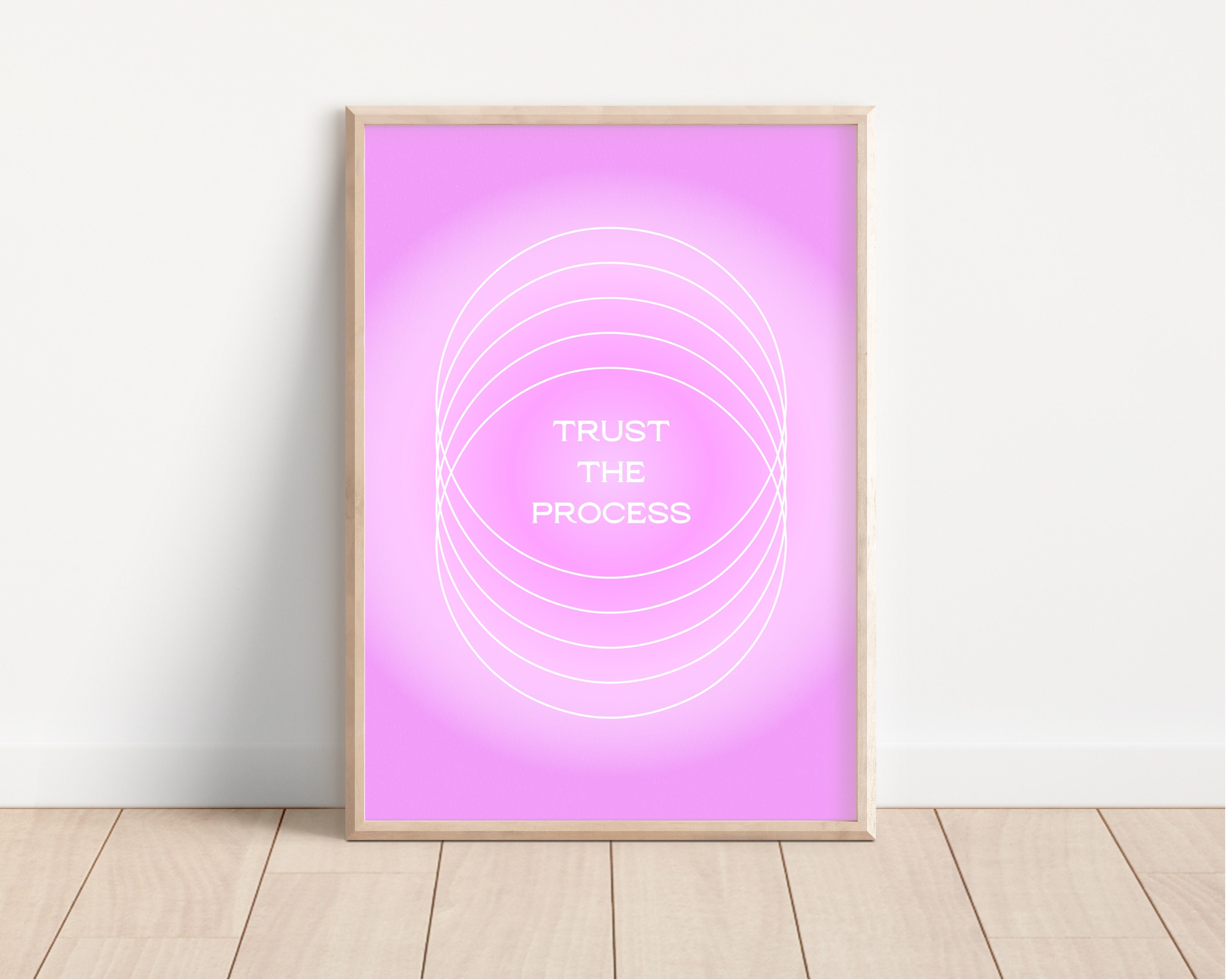 Pink Grainy Gradient Affirmation Poster Instant Download, Trust the ...