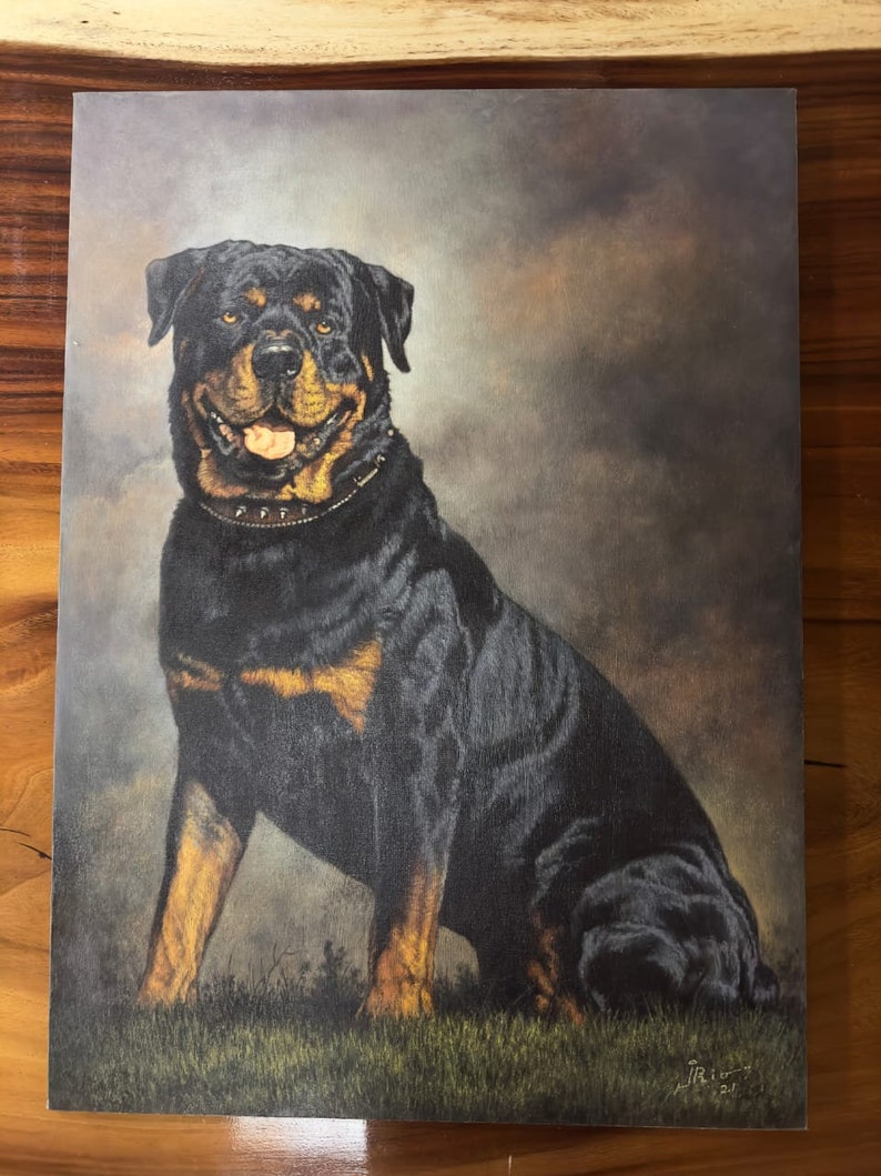 ORIGINAL OIL PAINTINGS MAN'S BEST FRIEND