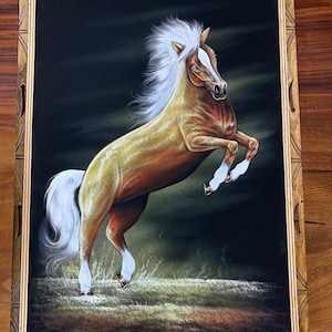 Handmålad sammet Horse