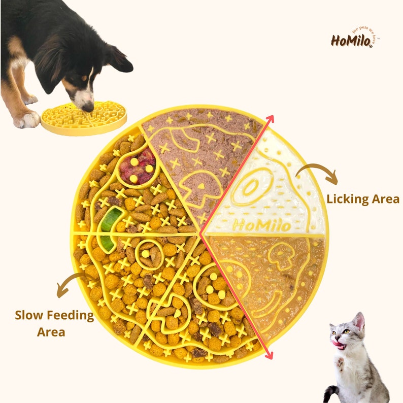 Homilo Pizza Style Maze Slow Feeder for Dogs Cats Dog Wet - Etsy