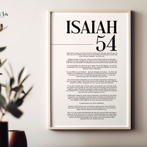 Isaiah 54 Scripture Art: Sing Barren Woman Bible Verse wall art (Digital Download)