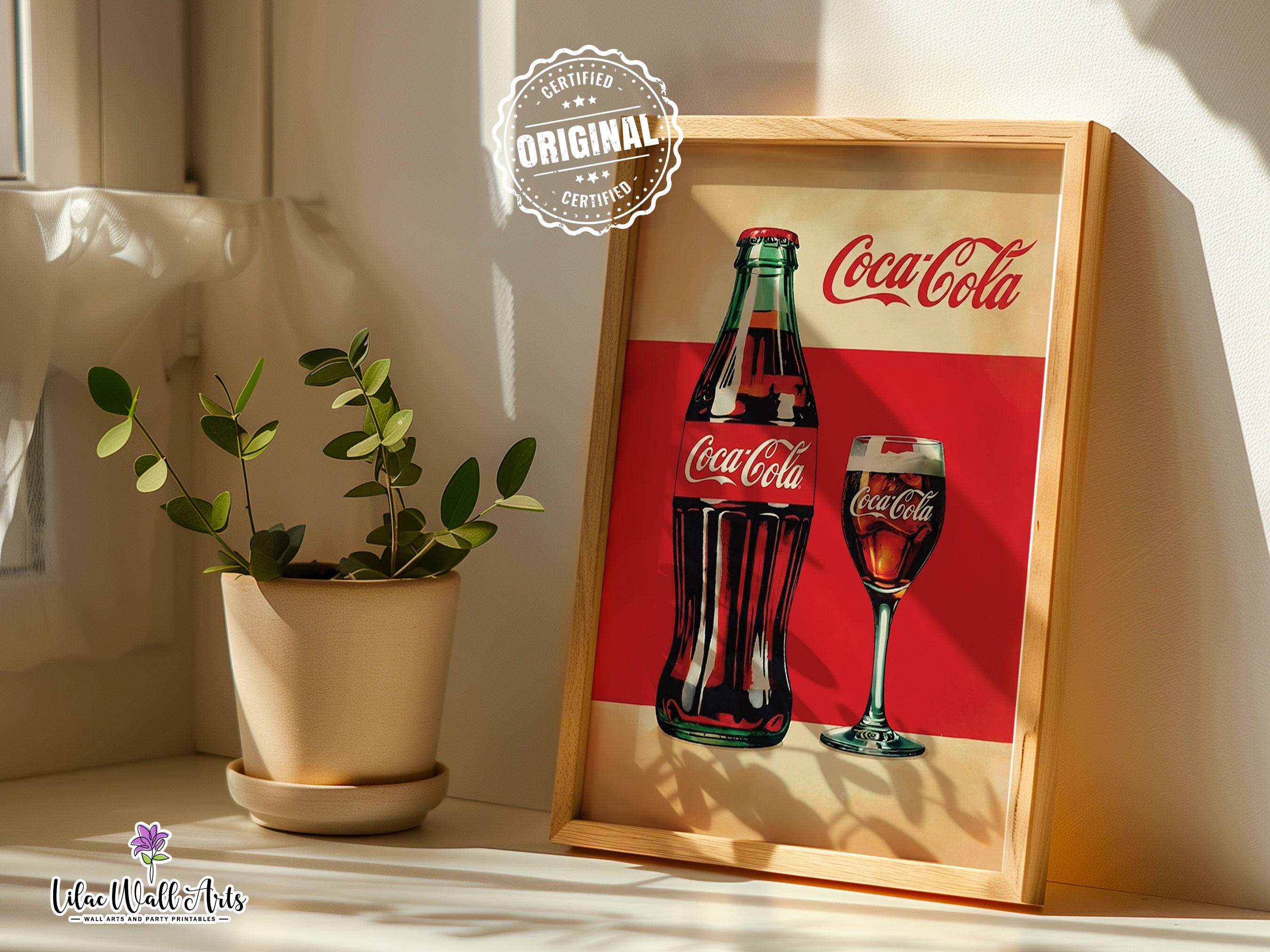 Retro Coke Wall Art: Vintage Coca Cola Ad, Coke Poster (digital